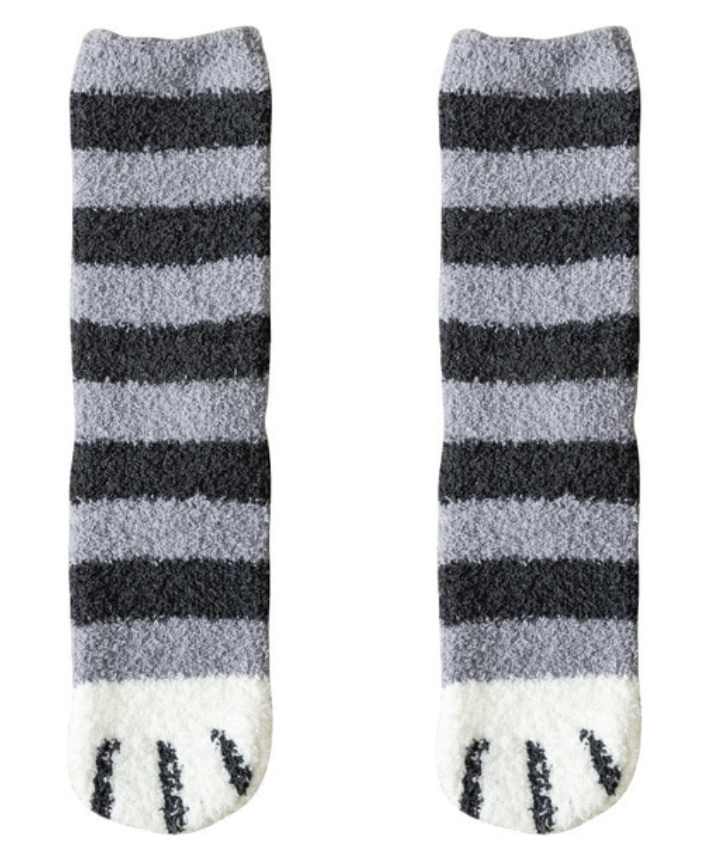 Winter Cat Paw Socks